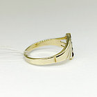 Кольцо из позолоченного серебра с природным богемским гранатом - размер 17,5, фото 3