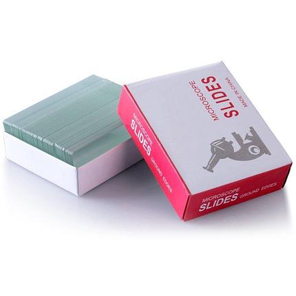 Стекло предметное 76*26 + 1,0 = 0,10 мм с шлиф.краями с полосой 1,0 (с полосой для записи) упак.72ш, фото 1