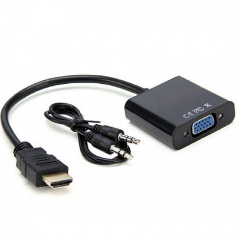 Адаптер HDMI - VGA с Аудио выводом Переходник HDMI на VGA конвертер ХДМИ в ВГА преобразователь с ауди Арт.6167