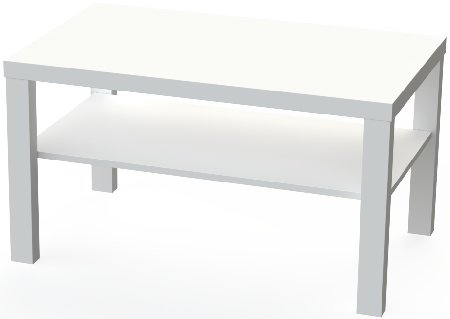 Журнальный стол ENKEL 82, 82х50см, белый