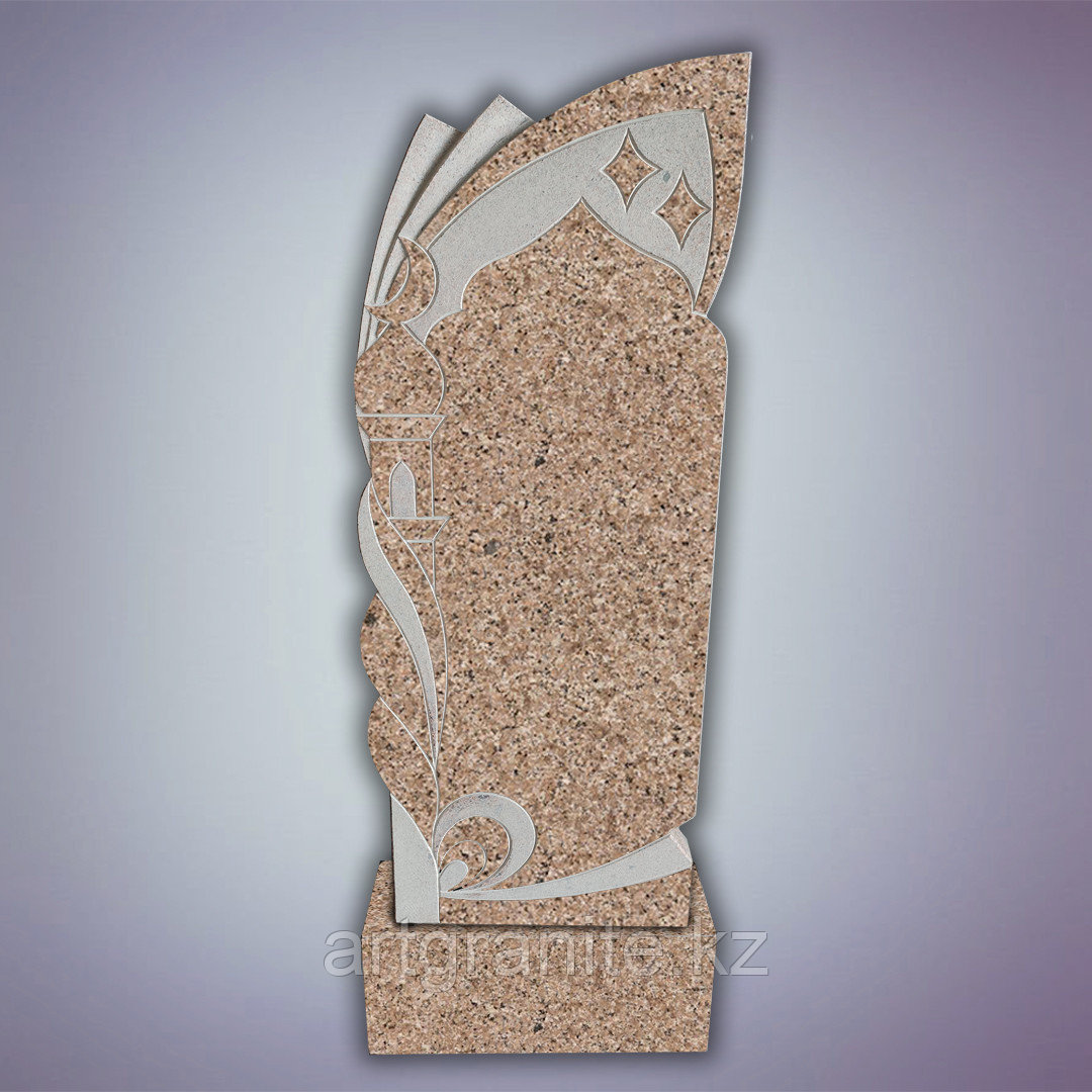 Памятник из Куртинского гранита, мусульманский, коричневый - фото 1 - id-p107147331