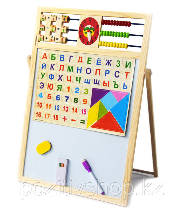 Доска обучающая двухсторонняя со счетами 809
