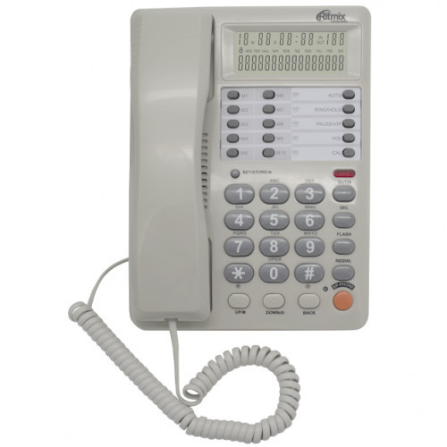 Ritmix RT-495 белый аналоговый телефон (RT-495-WHITE) - фото 2 - id-p107154765
