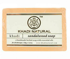 Натуральное мыло Сандал Кхади / Sandalwood Khadi Soap 125 гр