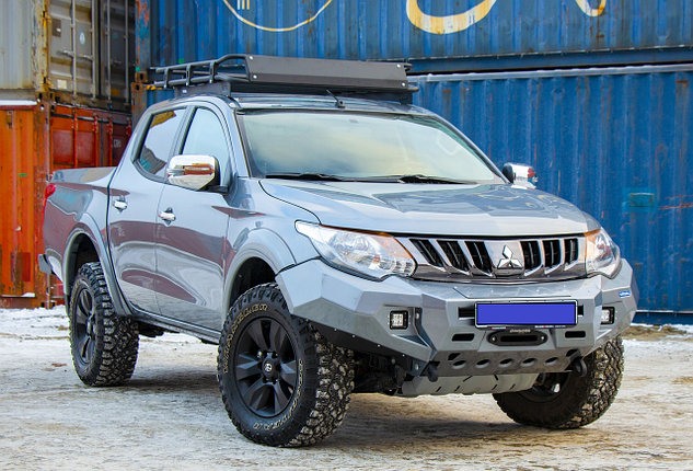 Передний силовой Алюминиевый бампер MITSUBISHI L200 (2015-2018), фото 2