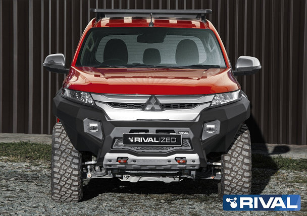 Передний силовой Алюминиевый бампер MITSUBISHI L200 (2019-н.в.), фото 2