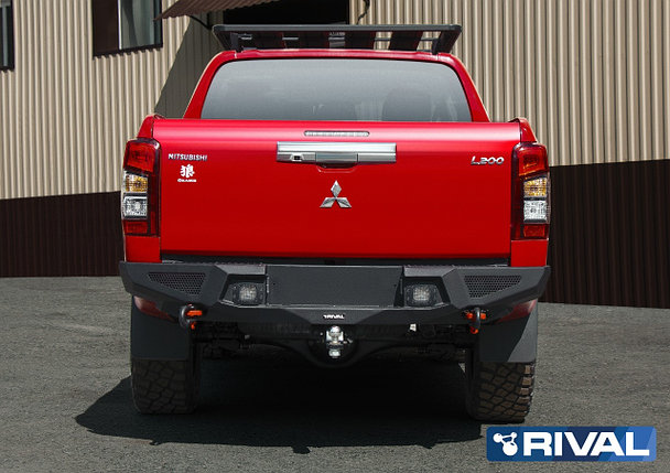 Задний силовой алюминиевый бампер MITSUBISHI L200 (2018-н.в.), фото 2