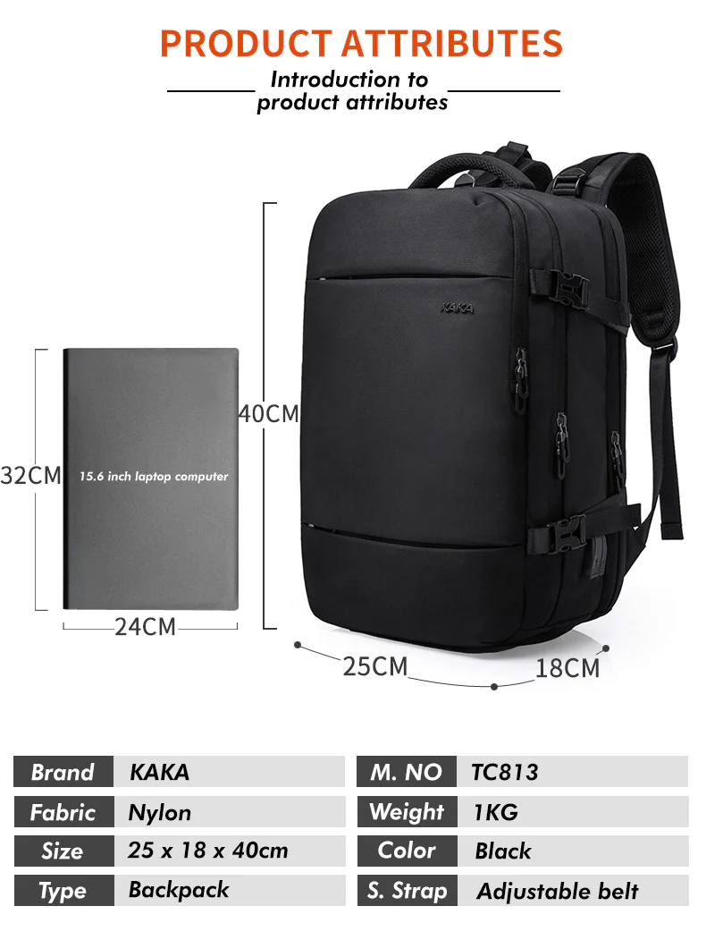 Дорожный рюкзак Bange BG-KAKA BIG 813 - фото 5 - id-p107157310