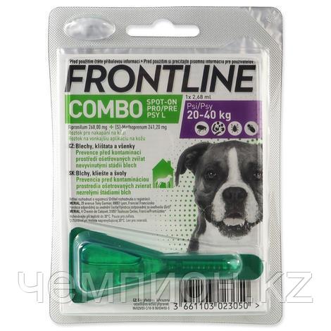 Frontline Combo L, Фронтлайн Комбо, капли на холку для собак массой 20 40 кг, уп. 1 пипетка - фото 1 - id-p73833809