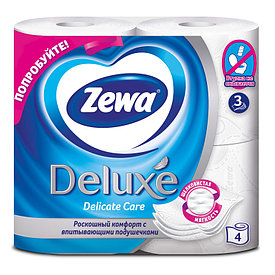 Бумага туалетная Zewa Deluxe,4 рулона