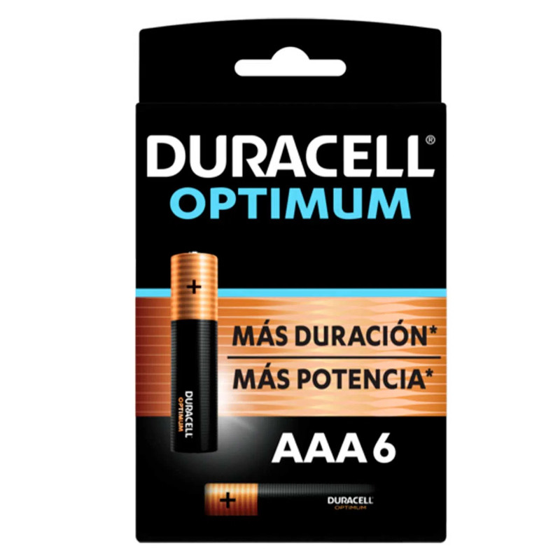 Батарейка щелочная Duracell Optimum AAA/LR03, 6 шт
