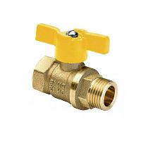 Кран шаровой латунь ручка-флажок ( ГАЗ) (П-М) 1053 STA, Ду 15