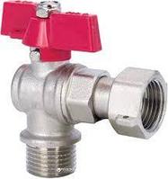 Кран шаровой угловой латунь ручка-флажок (1021) STA, Ду 15