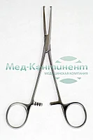 Зажим кровоостанавливающий одно- и двузубый, зубчатый, прямой №2, 160мм.