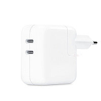 Сетевой адаптер Apple Dual USB-C 2х, 35W, для MacBook Air, Pro, для iPhone 13-15, White