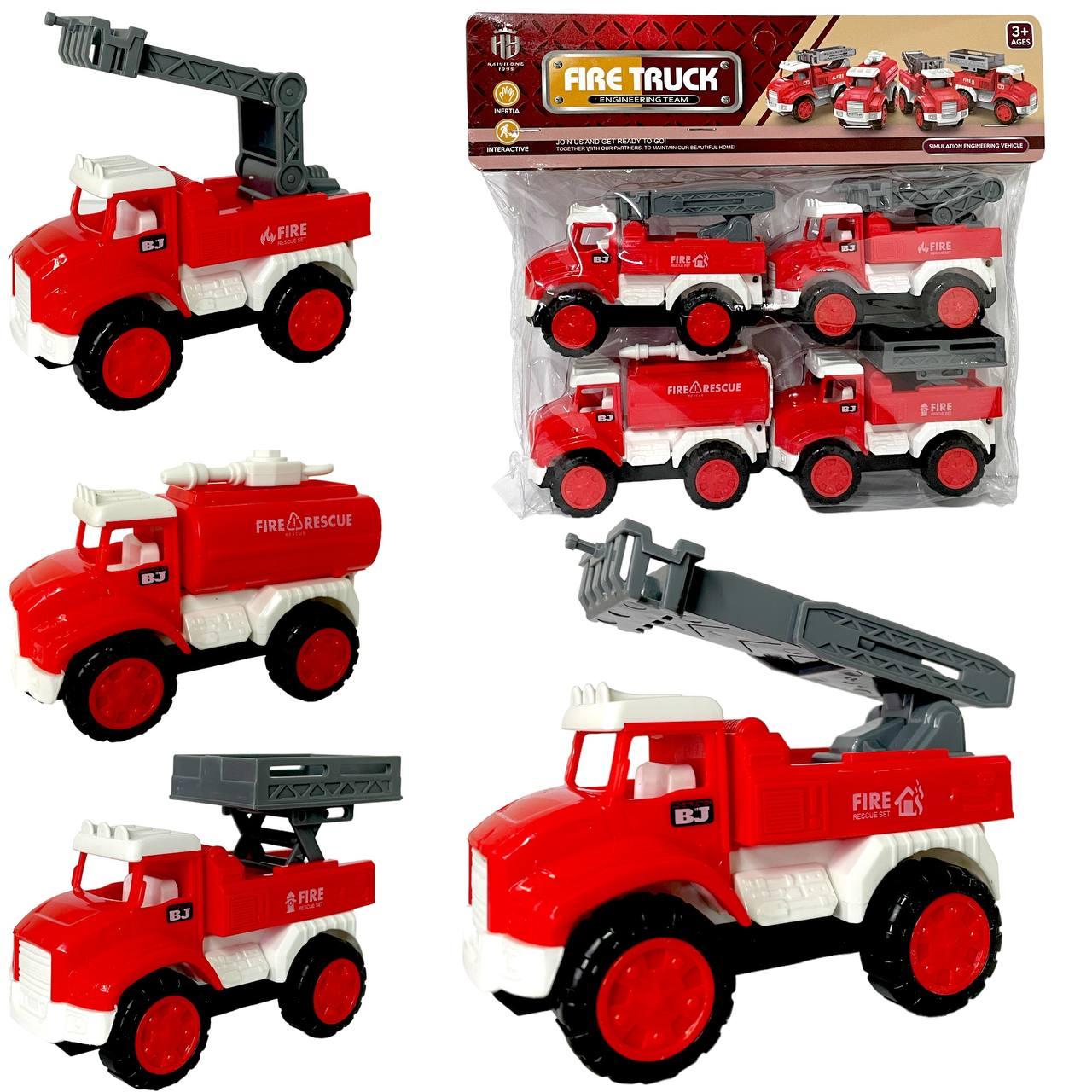 7756S-3A Пожарная машина 4в1 Fire Truck 22*21см