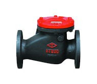 Клапан обратный чугунный фланцевый (16кч9п / 16ч6п) поворотный вертикальный Ду 80 Ру 16