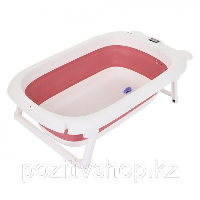 Детская ванна складная Pituso термометр Темно-розовый