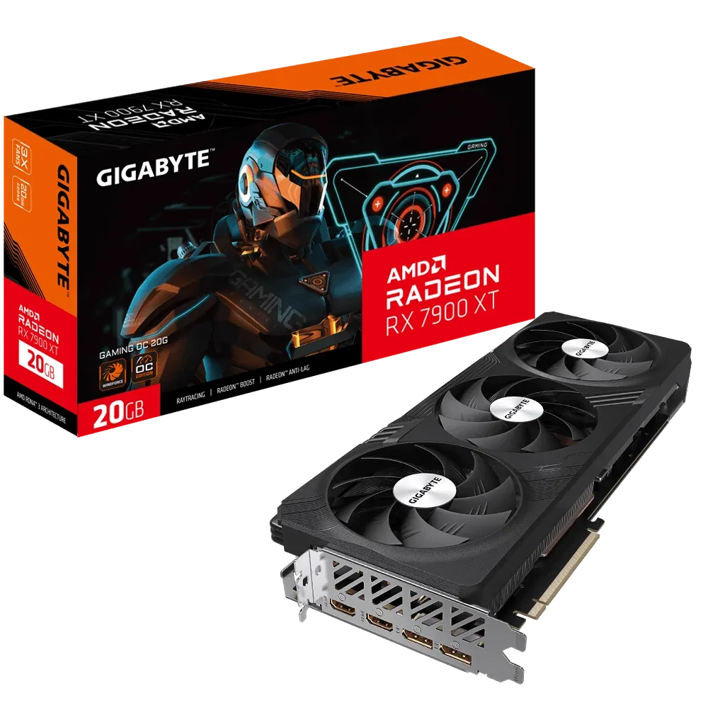 Видеокарта GIGABYTE AMD Radeon RX 7900 XT GAMING OC (GV-R79XTGAMING OC-20GD) - фото 1 - id-p107196613