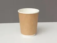Стакан бумажный двухслойный 250мл Крафт