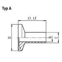 21205 Патрубок-C-Кламп DN 1/4" - 3/4"