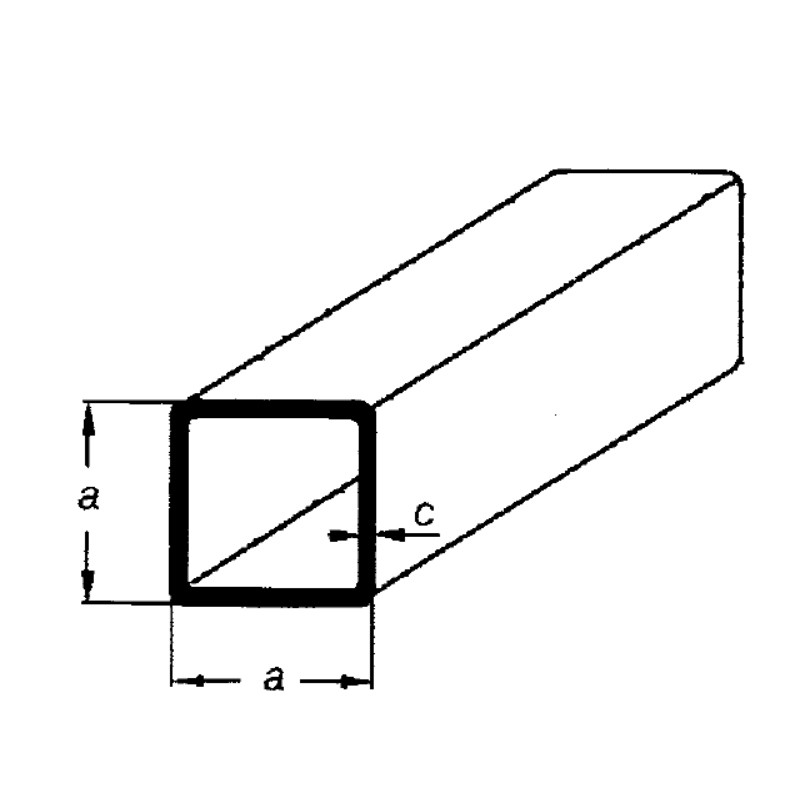 Профиль квадратный нержавеющий (1050) AISI 304 - фото 1 - id-p107214588