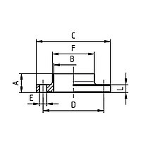 Приварной фланец BF нержавеющий (22850 (BF)) DIN 11 853, AISI 304/AISI 316L