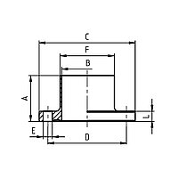 Приварной фланец BF нержавеющий (22910 (BF)) DIN 11 864, AISI 304/AISI 316L