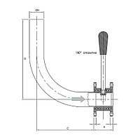 52340 Декантатор 90° ПН10-ПН10-квадратный фланец нержавеющий AISI 304 / AISI 316