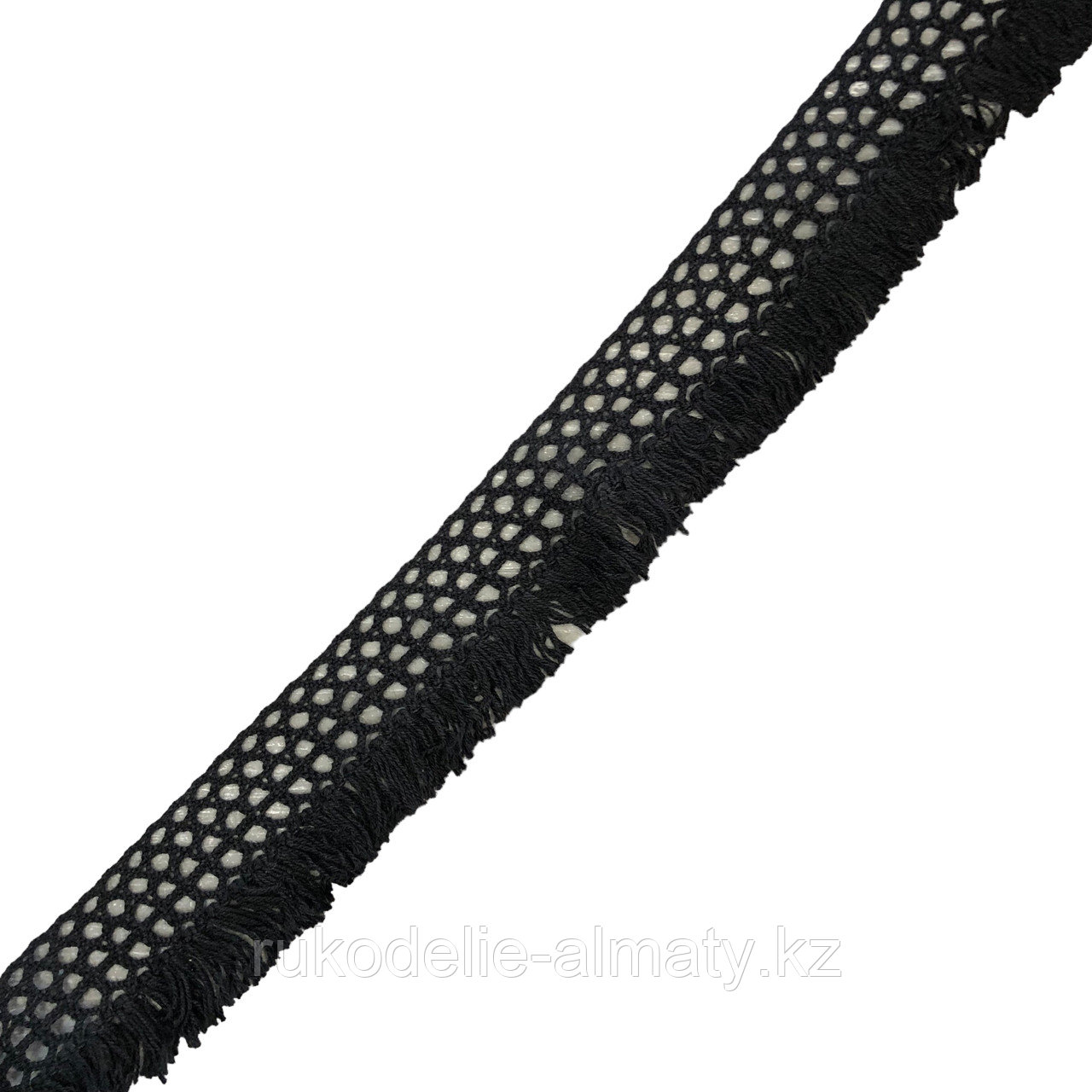 Кружево хлопок, белое и черное, 30 мм черный - фото 3 - id-p85312113