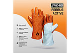 Краги сварщика спилковые Ferrus Active от Jeta safety, коричнево/оранжевые 10/XL, фото 2