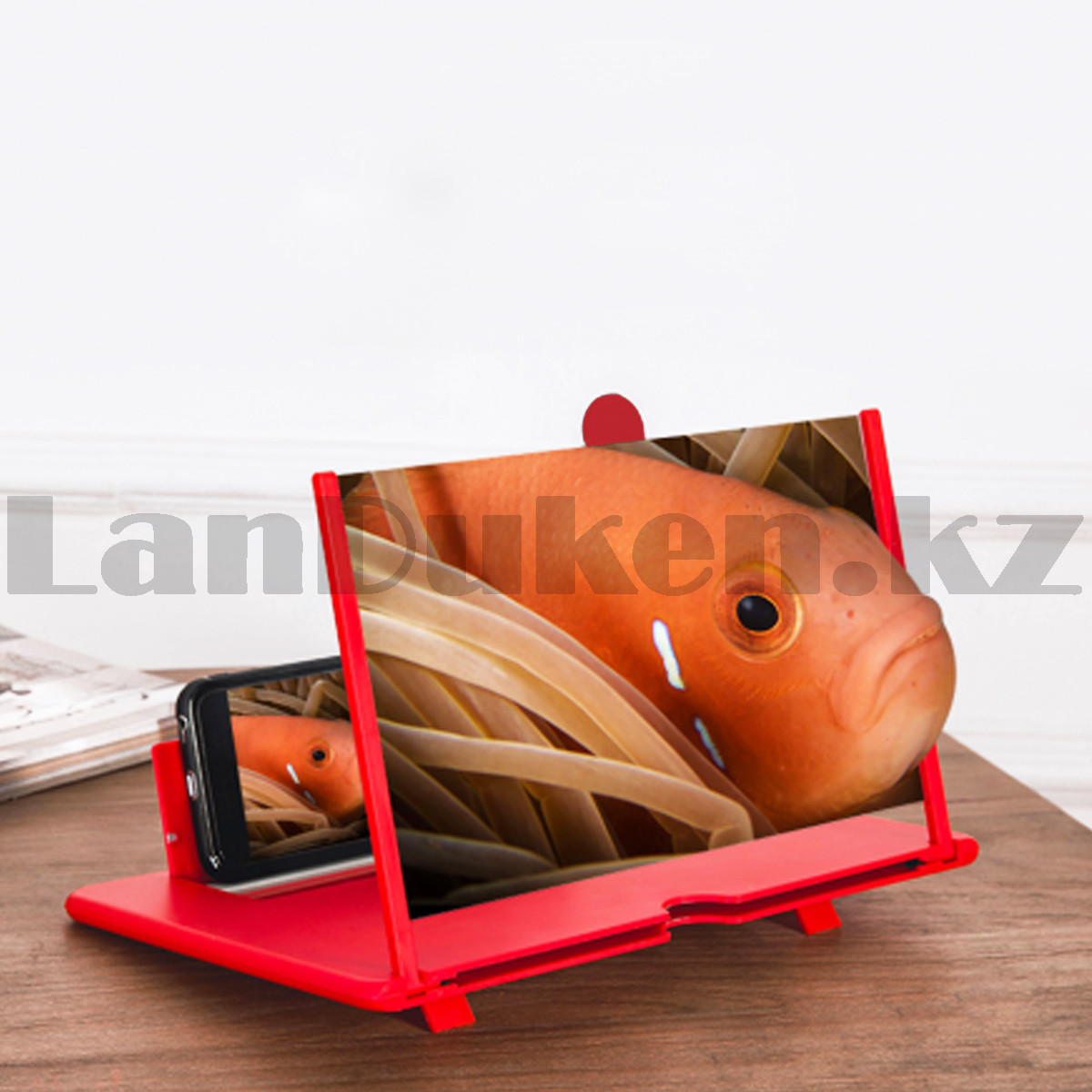 3D увеличительный экран с держателем для телефона раздвижной Video Amplifier красный