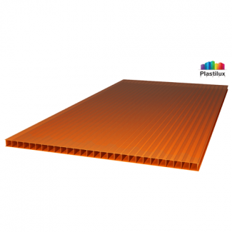 Сотовый поликарбонат SUNNEX, цвет оранжевый, размер 2100x12000 мм, толщина 4 мм - фото 2 - id-p107218958