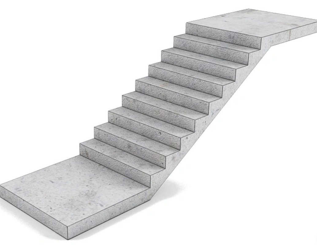 Лестничная ступень бетонная, маркировка: ЛС12-1 - фото 1 - id-p107220959