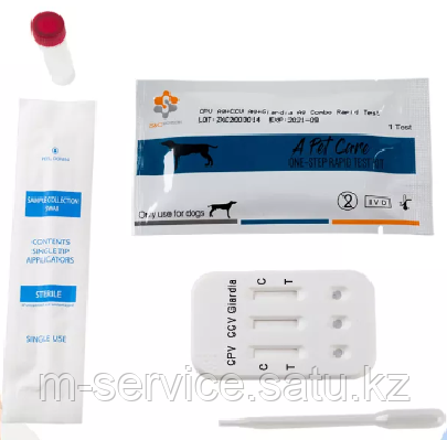 Экспресс тест на Парвовирус+ коронавирус собак + лямблиоз CPV + CCV ...