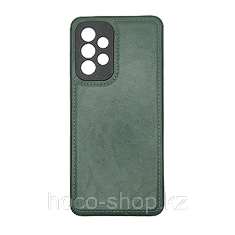 Чехол на Samsung A32 пластик кожаный Зелёный
