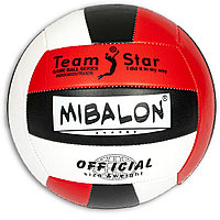 Мяч волейбольный Mibalon окружность 65 см размер 4 красно черно белый