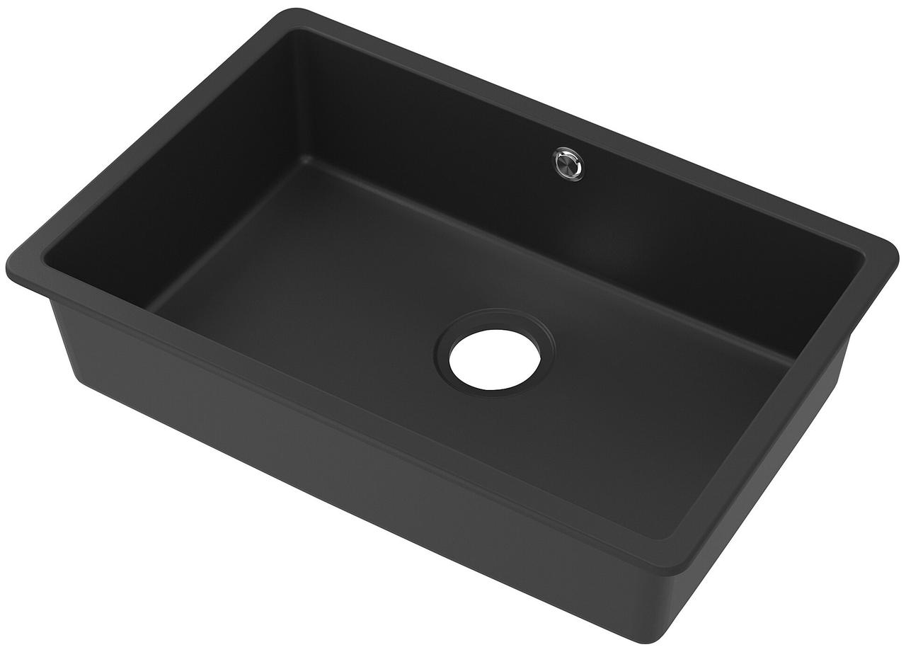 Мойка одинарная КИЛСВИКЕН черный 72x46 см ИКЕА, IKEA - фото 1 - id-p107222869