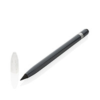 Алюминиевый вечный карандаш с ластиком, серый; , , высота 14,5 см., диаметр 0,9 см., P611.122