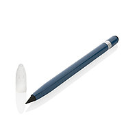Алюминиевый вечный карандаш с ластиком и стилусом, синий; , , высота 14,5 см., диаметр 0,9 см., P611.125