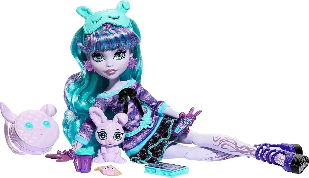 Monster High Кукла Твайла Пижамная вечеринка с питомцем - фото 5 - id-p107223649