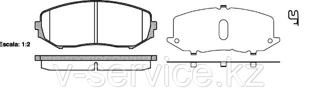 Тормозные колодки Hi-Q SP 1416 (REMSA 1225.02)