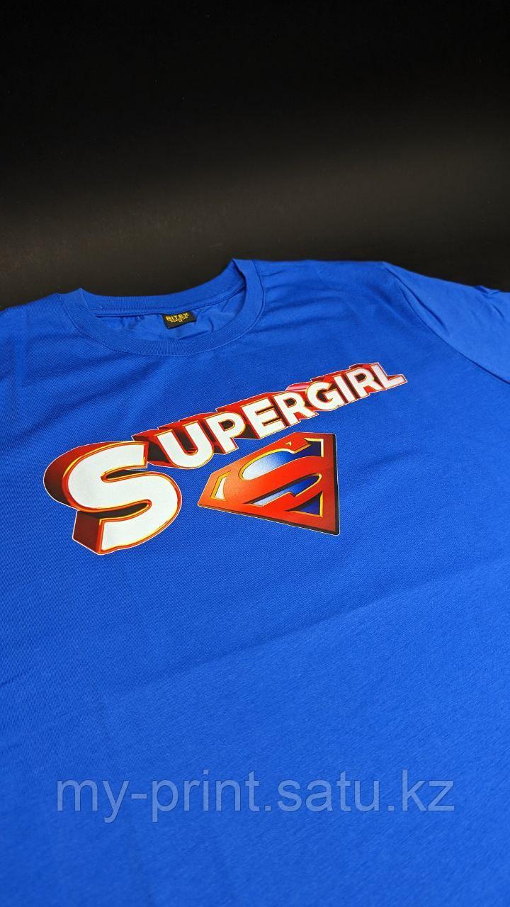 "Supergirl" футболкасы (100% мақтадан тігілген футболка) - фото 1 - id-p107234671