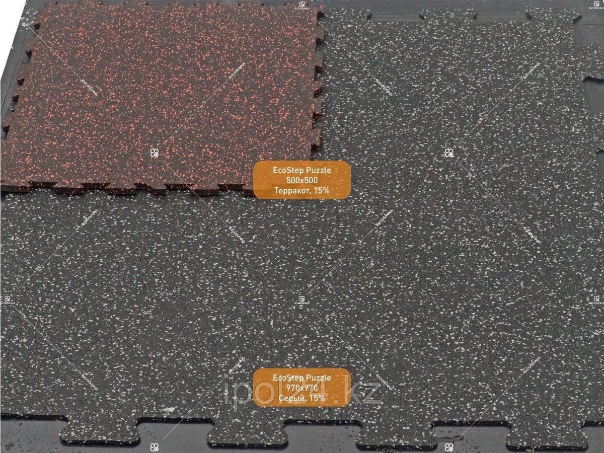 Резиновые покрытия Модульное покрытие EcoStep Puzzle, Серый и терракот - фото 1 - id-p107234876