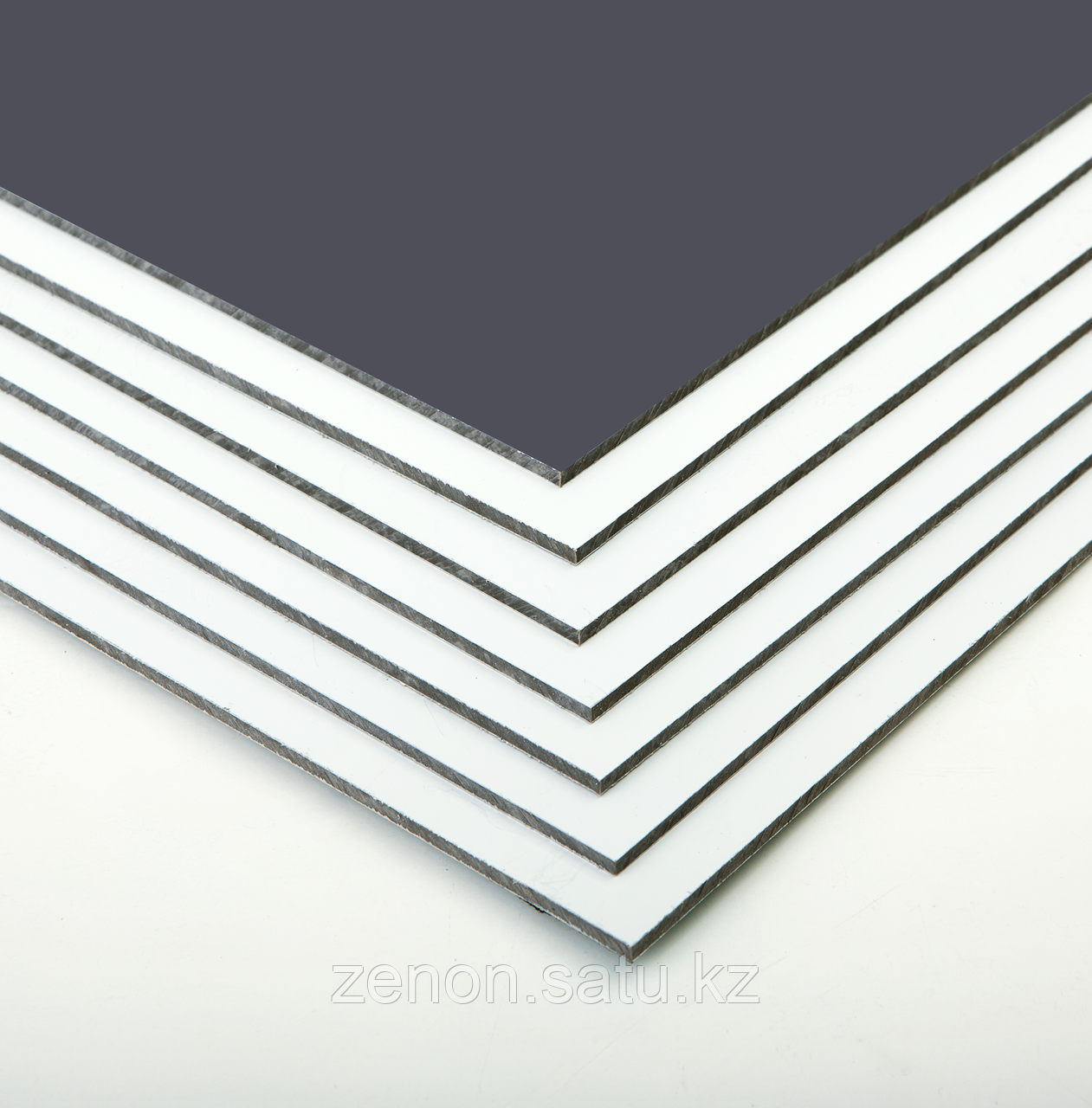 Алюминиевые композитные панели GROSSBOND (АЛЮКОБОНД), толщина стенки 0,21 мм графитовый, 1.22 х 4 м - фото 1 - id-p107120868