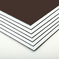 Алюминиевые композитные панели GROSSBOND (АЛЮКОБОНД), толщина стенки 0,21 мм коричневый, 1.22 х 4 м