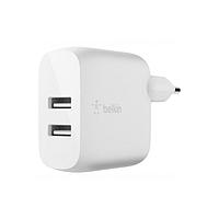 Сетевое ЗУ Belkin Home Charger 24W DUAL USB 2.4A, MicroUSB 1m, white