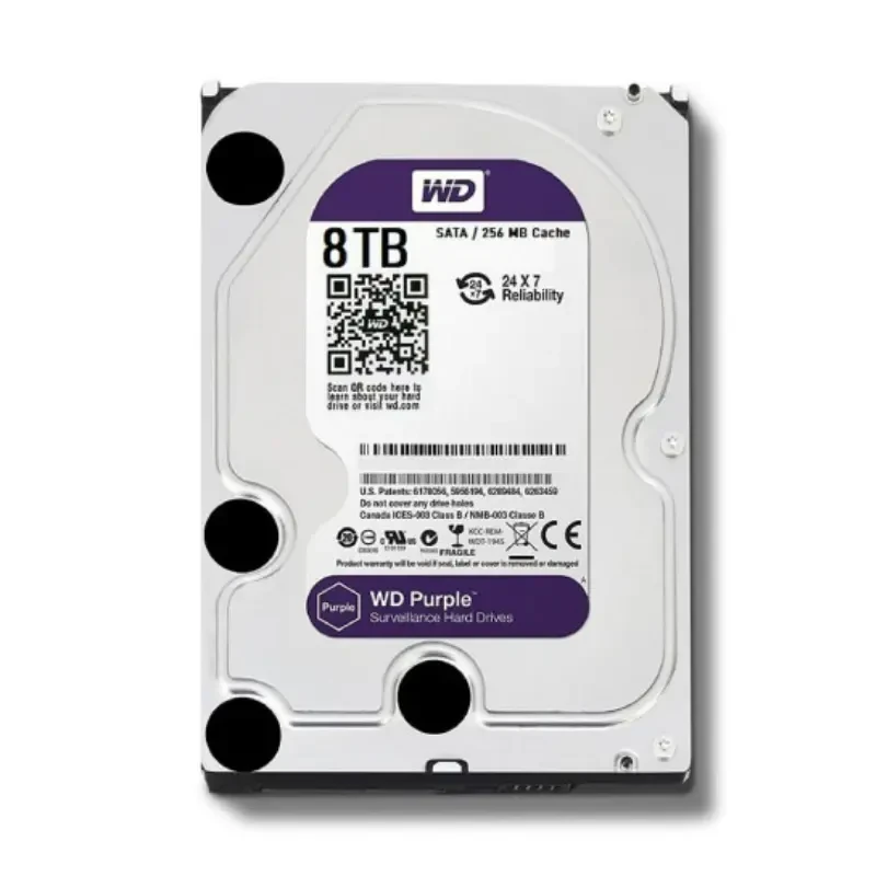 Western Digital WD8001PURA-64 Жесткий диск для видеонаблюдения HDD 8Tb WD Purple SATA 256Mb 7200rpm 3,5"