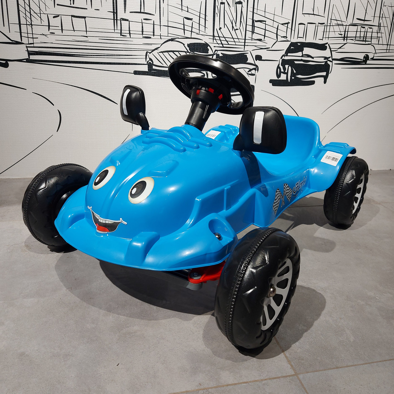 Веломобиль "Pilsan" Herby Car Blue. Детская педальная машинка. Цвет - Голубой.