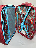 Маленький пластиковый дорожный чемодан на 4-х колёсах "Ambassador". Высота 56 см, ширина 35 см, глубина 25 см., фото 6